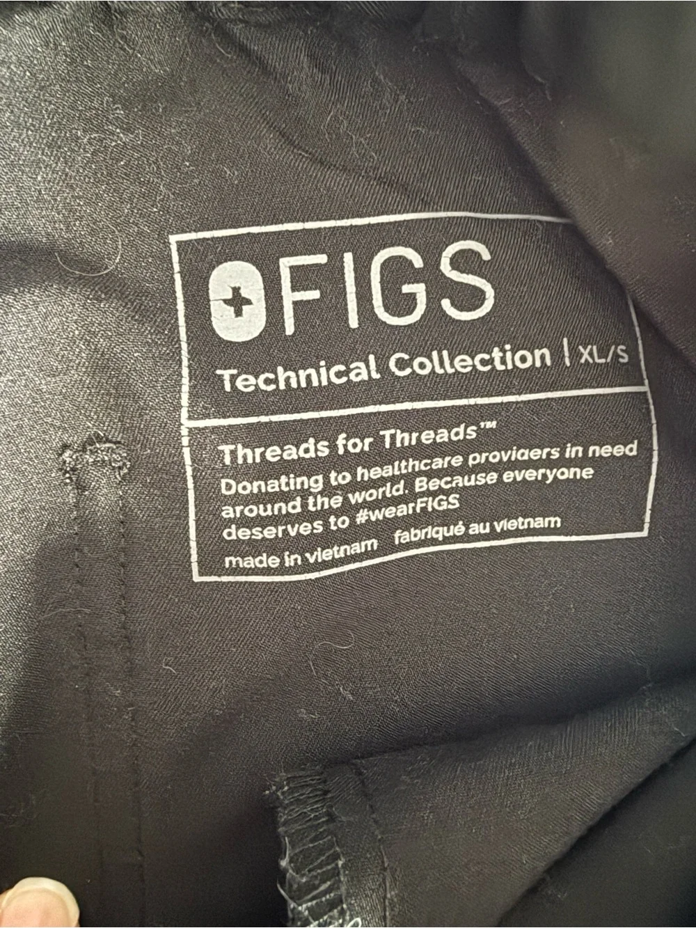 Figs Pisco Scrub Pants Men’s XL Short Straight-Leg Black Healthcare Uniform